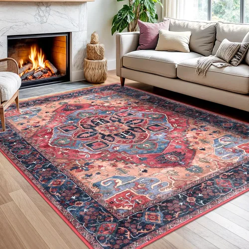 Vista 149 de SIILOOM Alfombra lavable de 2 x 3 pies, alfombra suave color taupe ceniza para entrada, tapete antideslizante para puerta de interior, tapete