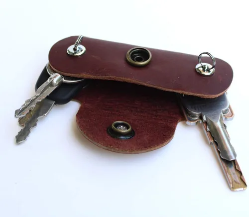 Vista 8 de Upgraded Minimalist Leather Key Case Securely Prevents Falling Off Key Holder Key Organizer