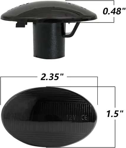 Vista 7 de Luces LED de posición laterales compatibles con Ford F350 F450 F550 Super Duty 1999-2010, para parachoques, guardabarros y cama doble, lentes