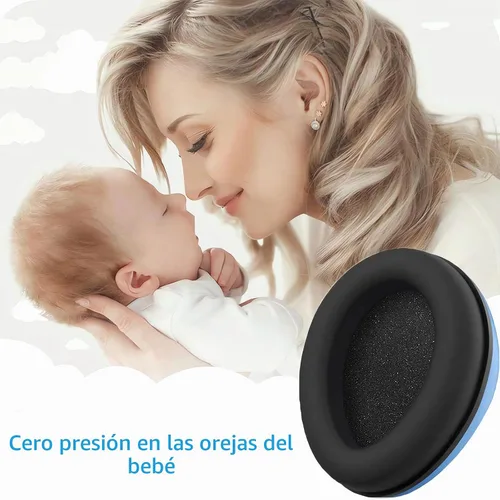 Vista 6 de Auriculares de bebé con cancelación de ruido, orejeras para bebés de 1 a 24 meses, color azul