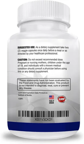 Vista 7 de Glicinato de magnesio premium de 425 mg - 180 cápsulas veganas - Ayuda con el alivio del estrés, el sueño, los calambres musculares y el corazón