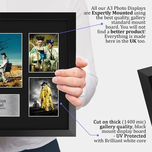 Vista 4 de HWC Trading Bryan Cranston & Aaron Paul Breaking Bad Walter White & Jesse Pinkman 16 x 12 pulgadas (A3) - Regalos impresos con autógrafo
