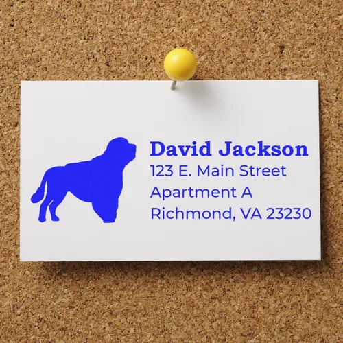Vista 51 de Airedale Terrier Address Stamp, Custom Airedale Terrier Hand Stamp for Dog Lovers, Duo Rubber Return Address for Pet Owners