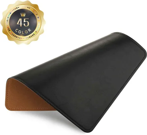 Vista 29 de Alfombrilla para mouse, alfombrilla de mouse de poliuretano, alfombrilla de mouse de cuero con borde cosido base de microfibra con antideslizante