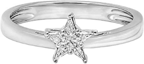 Vista 2 de Dazzlingrock Collection - Anillo de compromiso para mujer, 0,20 quilates