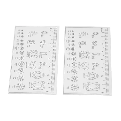 Vista 5 de Regla de medición de uñas, 10 piezas, ultra fina, flexible, material de PVC, 0.5 in de longitud