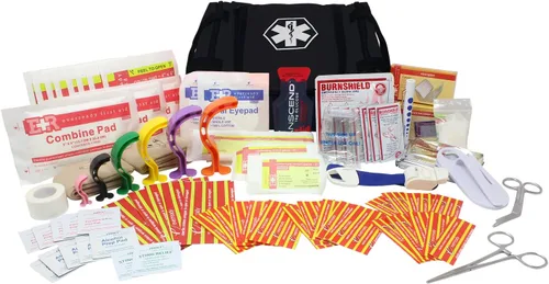 Vista 9 de Ever Ready First Aid EMS First Responder Kit de primeros auxilios para trauma completamente abastecido - Rojo