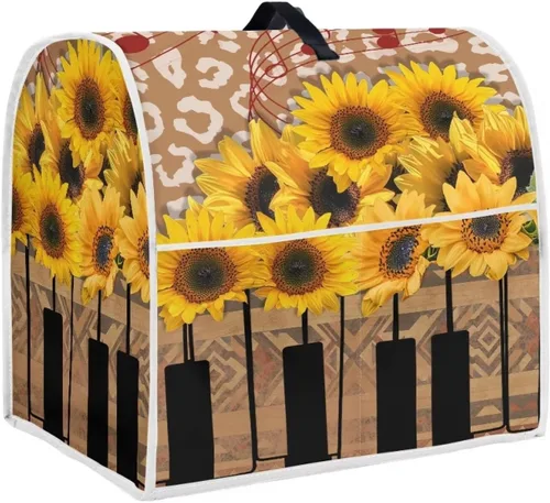 Vista 13 de Funda para batidora con estampado de girasol y bandera americana, cubierta protectora contra el polvo, adecuada para la mayoría de los modelos