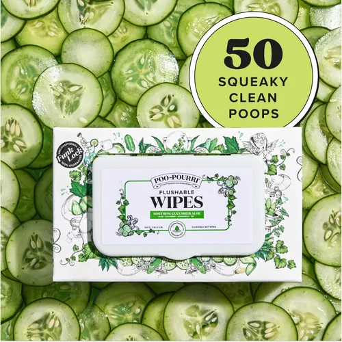 Vista 10 de Poo~Pourri Toallitas desechables, pepino aloe, caja dispensadora de 50