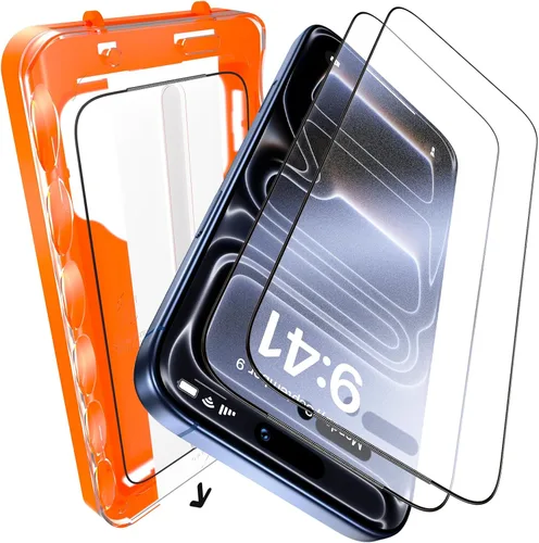 Vista 23 de UniqueMe Protector de pantalla de privacidad de 360° para iPhone 17 Pro 360°-negro
