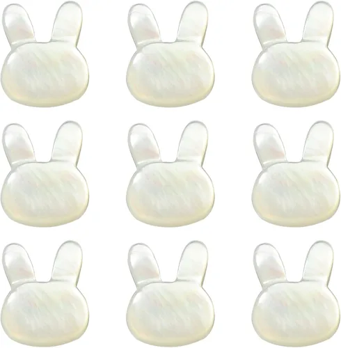 Vista 8 de LiQunSweet 10 cuentas de corazón dulce de concha de abulón natural para hacer aretes, pulseras, collares, joyas