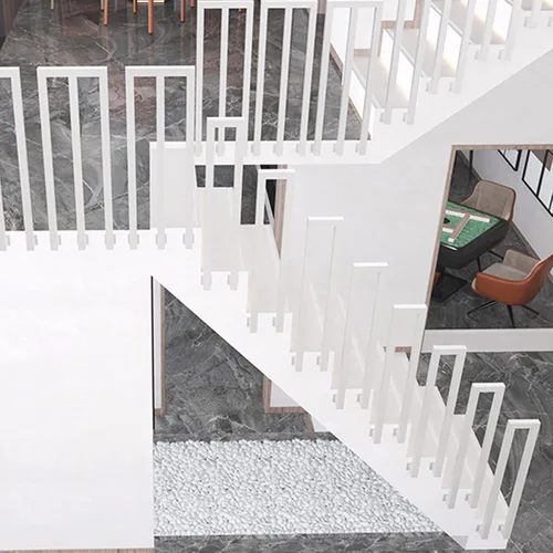 Vista 5 de Pasamanos de hierro forjado, barandilla de escalera blanca para porche delantero para escalones interiores y exteriores, barra de apoyo de seguridad