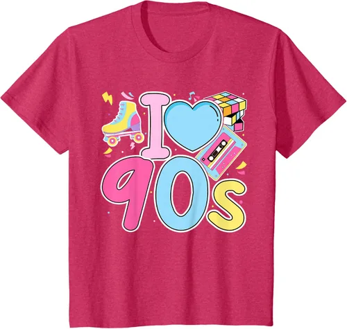 Vista 83 de I Love 90's Retro Style Nostalgia Vibe Funny 1990's Party T-Shirt Negro