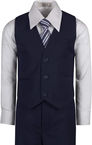 Vista 6 de Traje clásico de 6 piezas para niños con corbata para el cuello para tamaños estándar y Husky