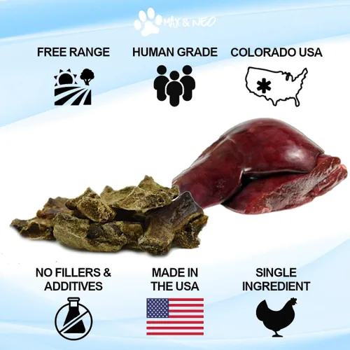Vista 3 de Max and Neo Golosinas liofilizadas para perros de hígado de bisonte – Un solo ingrediente, bisonte norteamericano de corral libre, grado humano