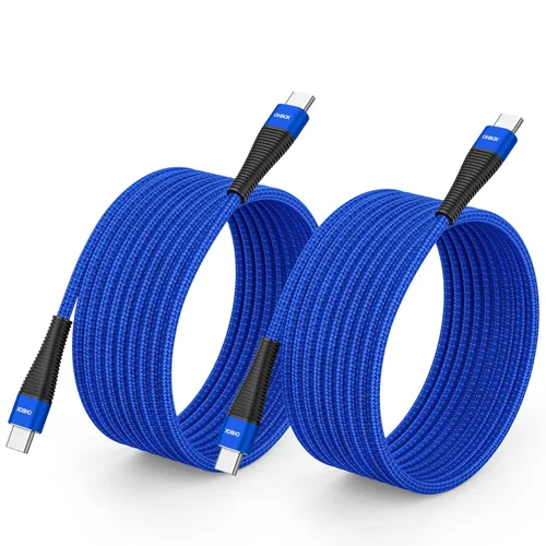 Vista 25 de Cable corto USB C, cable USB C a USB C de 100 W, cable de carga rápida de 1 Negro