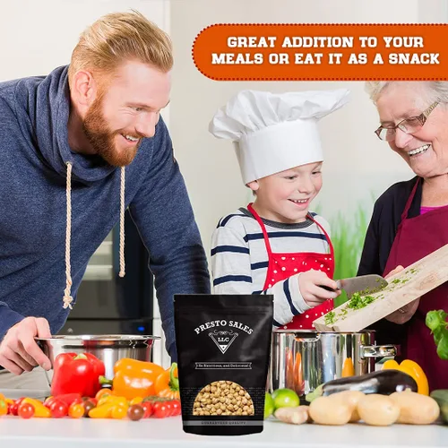 Vista 6 de Presto Sales LLC - Garbanzos, tostados amarillos, aperitivo sabroso, proteína a base de plantas, versátil, energía, frijoles de garbanzo, todas