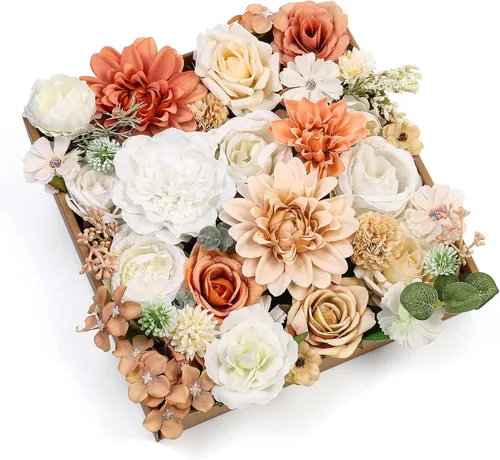 Vista 13 de Serra Flora Caja Combo de Flores Artificiales para Ramos de Boda DIY, Centros de Mesa, Arreglos, Despedida de Soltera, Fiesta, Decoraciones