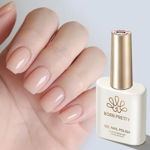 Vista 29 de Born Pretty - Esmalte de gel blanco lechoso, color blanco gelatina