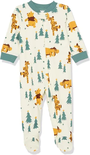 Vista 9 de Amazon Essentials Disney Marvel Star Wars - Pijama unisex de algodón con pies para bebés y niños pequeños, paquete múltiple