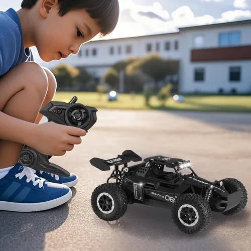 Vista 5 de Coche de control remoto RC Cars 1:16 All Terrain Monster Truck LED, 2WD Off Road Hobby RC 2.4GHz de alta velocidad, 20 Km/h RC Car Juguetes Regalo