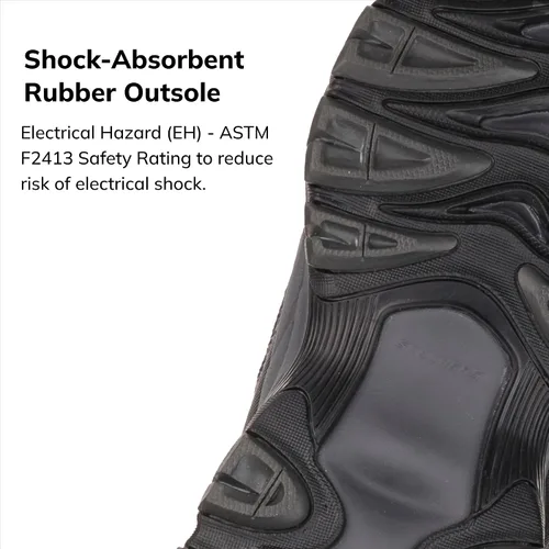 Vista 3 de Skechers Mens Cankton Steel Toe Construction Shoe Electrical Hazard Rated, Memory Foam