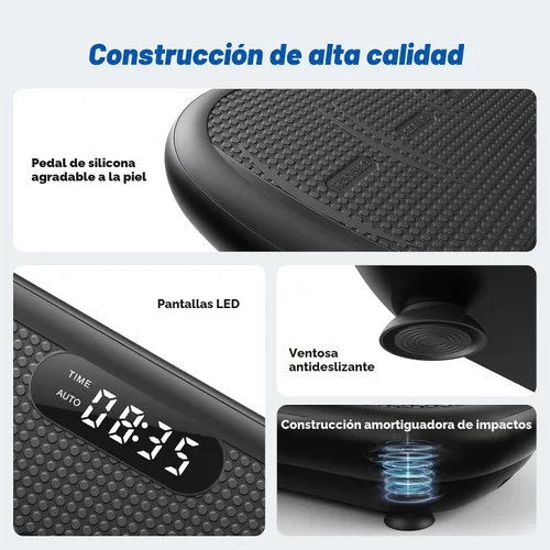 Vista 6 de MERACH - Máquina de plataforma vibratoria para ejercicio, capacidad de 440 libras, Bluetooth y pedal de silicona, estimula la grasa profunda