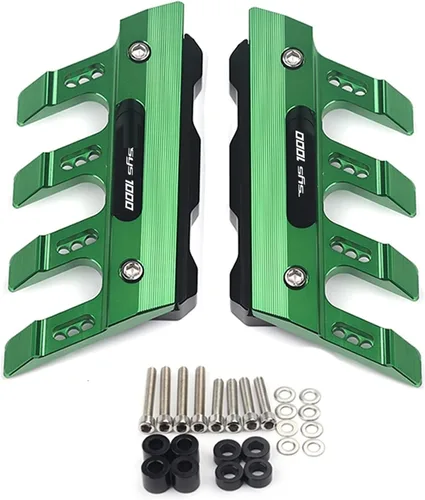 Vista 12 de Accesorios CNC para motocicleta, protector lateral de caída, bloque de protección para guardabarros delantero, antideslizante, para Kawasaki