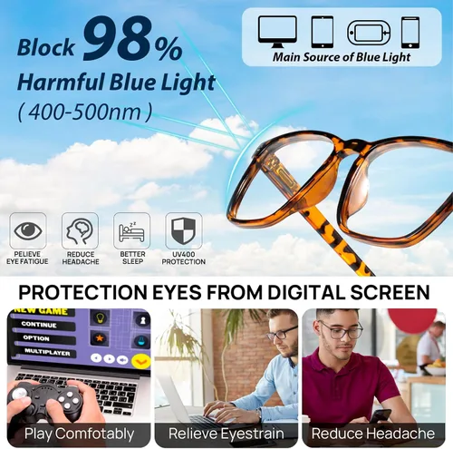 Vista 23 de Lightweight Reading Glasses Men Women Square Spring Hinges Readers 1.00 1.25 1.50 1.75 2.00 2.25 2.50 2.75 3.00