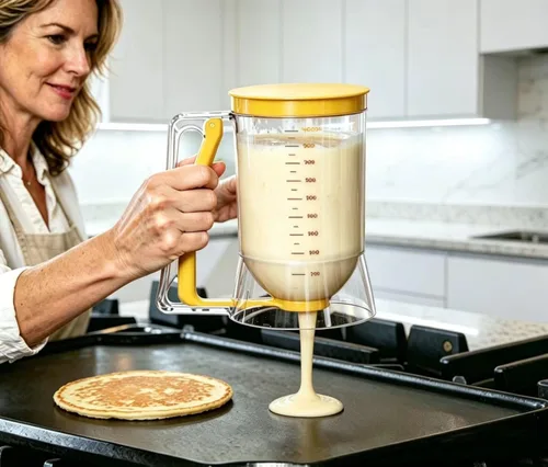 Vista 4 de BBSTARZ Separador de masa para magdalenas, crepes, galletas, pasteles, gofres. Dispensador de masa, separador de galletas, separador de crema. Taza