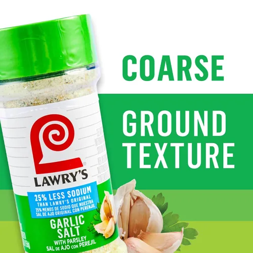 Vista 5 de Lawry's 25% menos de sal de ajo y sodio con perejil, 5.62 oz