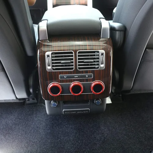 Vista 3 de YIWANG Aluminum Alloy Air Conditioning Knobs Audio Circle Trim 3Pcs For Land Rover Range Rover Vogue L405 2013-2017 Auto Accessories (Red)