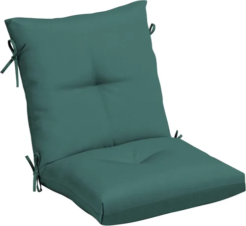 Vista 16 de Arden Selections Cojín de Silla de Comedor Exterior de Felpa Moderna con Mechones y Relleno Blowfill, 21 x 40 pulgadas, Repelente al Agua