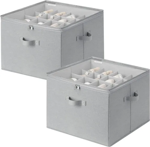 Vista 22 de Organizador de zapatos StorageWorks para clóset, cabe hasta 16 pares, contenedores de almacenamiento para zapatos con divisores ajustables y Beige