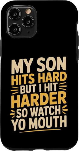 Vista 28 de My Son Hits Hard But I Hit Harder So Watch Yo Mouth - Case for iPhone XR