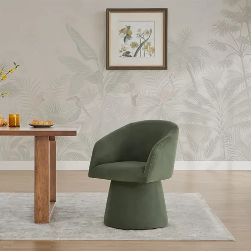 Vista 10 de KISLOT Sillas de Comedor Giratorias Sillón de Acento Moderno Silla Lateral de Escritorio para Comedor Tocador Dormitorio Sala de Estar Sala de Verde