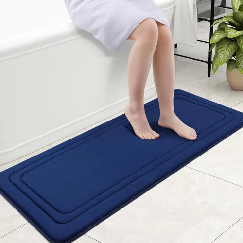 Vista 68 de Grandaily Alfombra de Baño de Espuma Viscoelástica 24x16, Ultra Suave, Antideslizante y Absorbente, Alfombras de Baño Lavables a Máquina y Secables