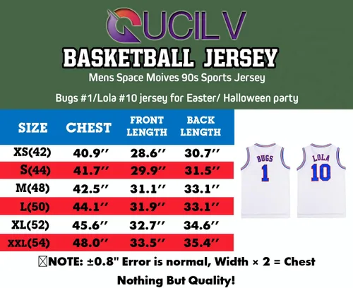 Vista 7 de Camiseta de baloncesto para hombre, diseño de Bugs #1Lola, #10, camiseta deportiva de película espacial, color blanco, XS-XXL