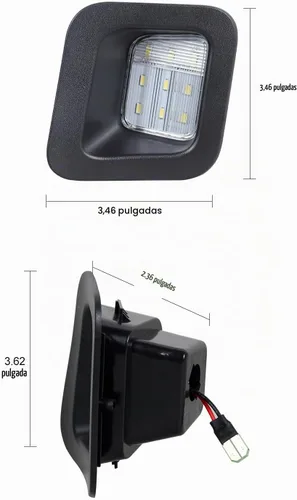 Vista 4 de Luces LED para Matrícula Compatibles con Dodge Ram 1500 2500 3500 de 2003 a 2018, 6000K Blanco