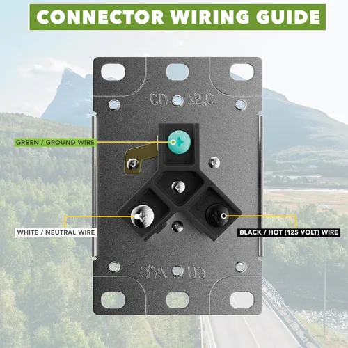 Vista 4 de RV 30 amperios, 125 voltios, NEMA TT-30R, 2P, receptáculo de alimentación de 3 W, cuchilla recta, grado industrial, conexión a tierra, cable