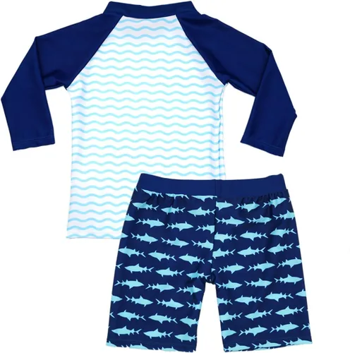 Vista 2 de Trajes de baño de dos piezas para niños, traje de baño de manga larga