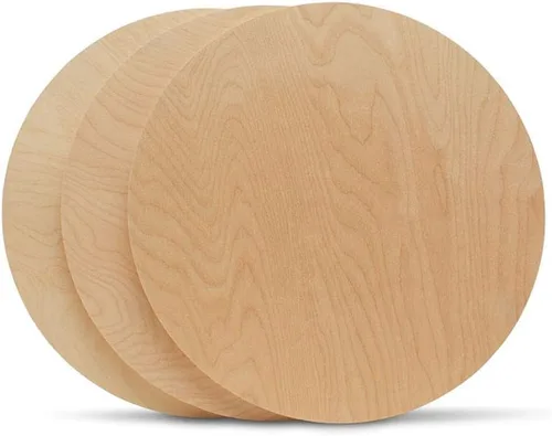 Vista 4 de Círculos de madera de 14 pulgadas y 1/2 pulgada de grosor, placas de abedul sin terminar, paquete de 1 círculo de madera para manualidades y rondas