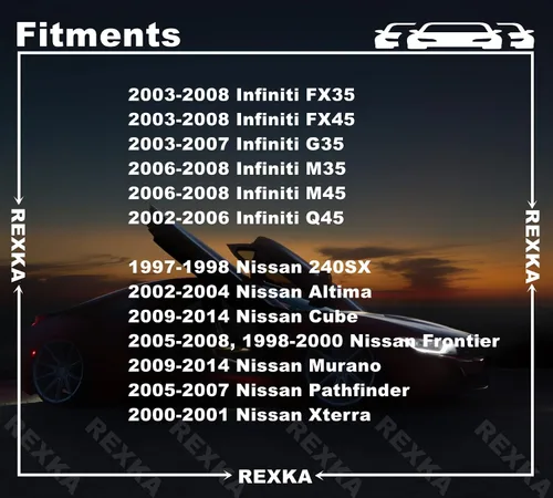Vista 3 de Rexka 10 piezas de clip de rejilla para cubierta de parachoques compatible con Nissan Infiniti 76882-0M060 Titan 240SX Altima Cube Frontier Krom SL