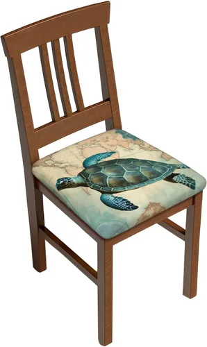 Vista 16 de Fundas de asiento cuadradas para silla de cocina con diseño floral de hojas de calabaza de otoño, de 16.9 pulgadas, dos piezas, funda de cojín