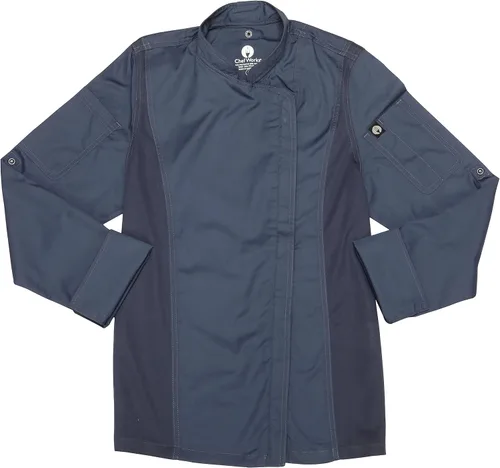 Vista 8 de Chef Works Abrigo de chef Hartford para mujer
