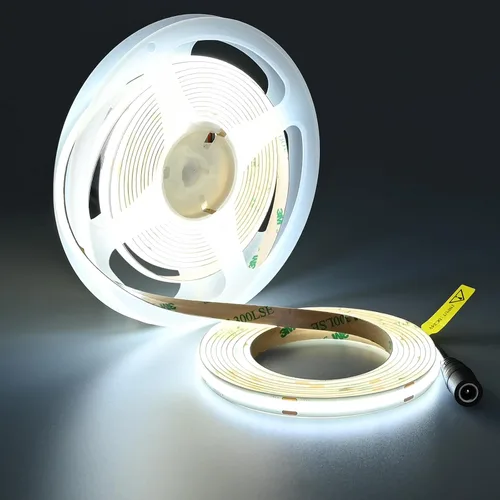 Vista 15 de TOPAI Tira de luces LED COB de 24 V, 3000 K, blanco cálido, 16.4 pies, ultra brillante, 400 lm/ft, sin puntos, CRI>92 480LED/M, alta densidad