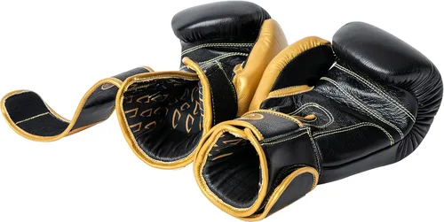 Vista 5 de Comfortech (CTG) Muay Thai Boxing Gloves for Men and Women, Featuring Double Stitched Kevlar and Full Grain Leather, Designed for Training