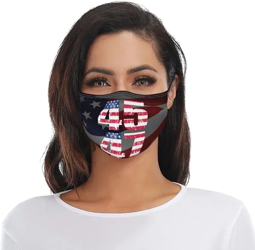 Vista 2 de 45 47 Trump 2024 - Máscara facial lavable, reutilizable, transpirable, con 2 filtros