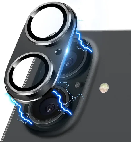 Vista 19 de Protector de lente de cámara compatible con iPhone 15 y 15 Plus, protector de pantalla de vidrio templado antiarañazos, a prueba de golpes, funda