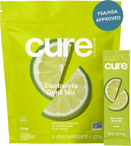Vista 12 de Cure Hydration Mezcla para bebida de electrolitos a base de plantas Sin azúcar añadida FSA-HSA Polvo para alivio de la deshidratación hecho